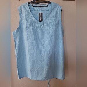 NWT COOFANDY Mens 2 Piece Linen Blend Set. Tank/Trousers. Size M